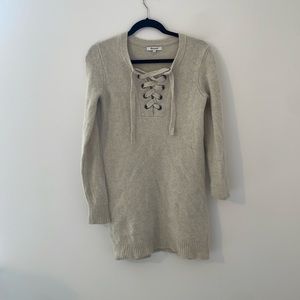 Madewell Lace-Up Sweater Dress